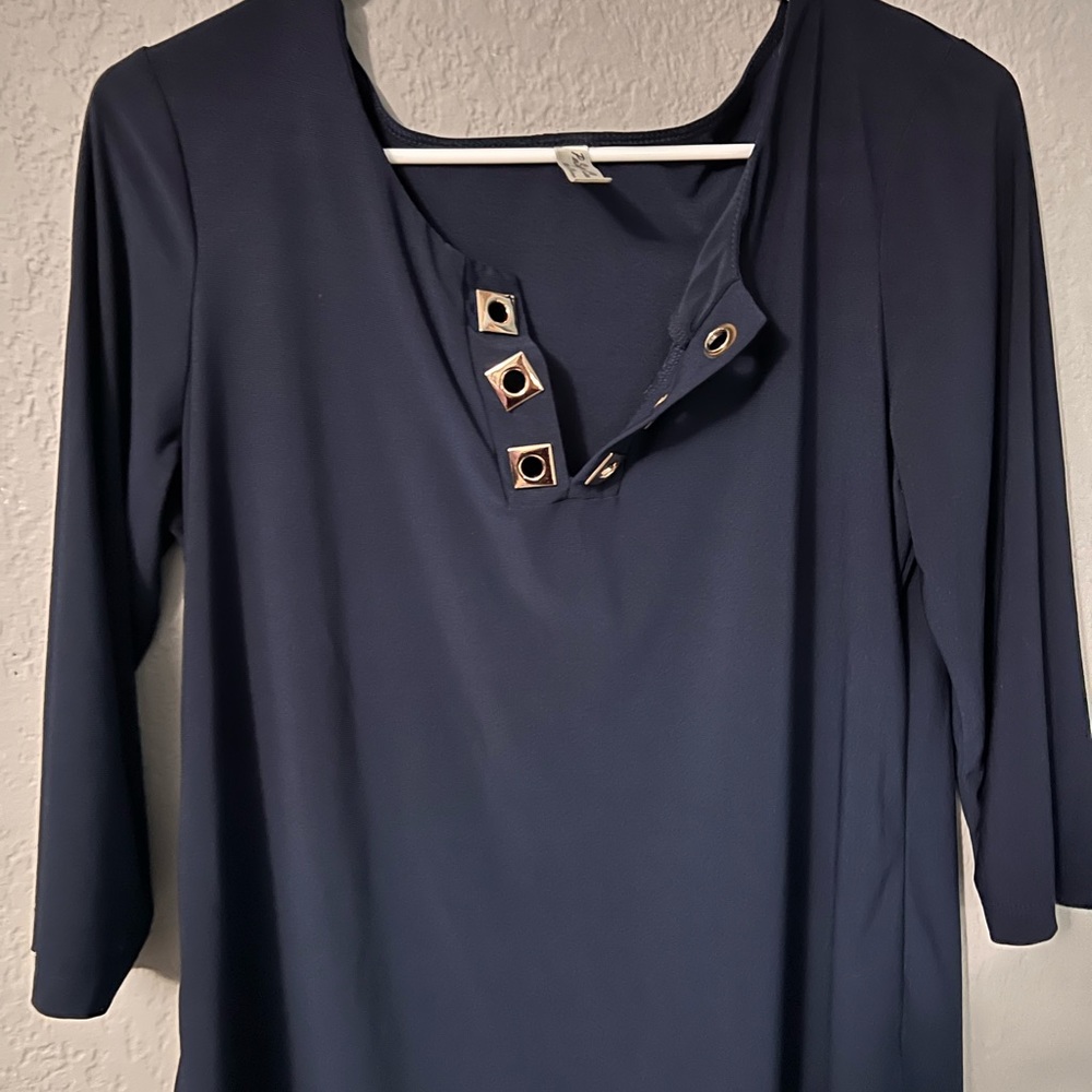 Navy Blue Blouse